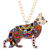 German Shepherd Bonsny Acrylic Necklace, Pendant, Chain, Collar, Choker