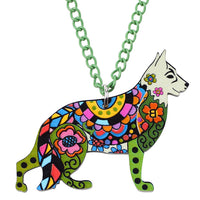 German Shepherd Bonsny Acrylic Necklace, Pendant, Chain, Collar, Choker