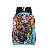 German Shepherd Cartoon Backpack, Children School Bags, Travel Backpack