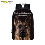 German Shepherd / Pit / Staffordshire Bull Terrier / Rottweiler Backpack For Teenager Children School Bags Boy Dog Bag