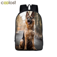 German Shepherd / Pit / Staffordshire Bull Terrier / Rottweiler Backpack For Teenager Children School Bags Boy Dog Bag