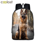 German Shepherd / Pit / Staffordshire Bull Terrier / Rottweiler Backpack For Teenager Children School Bags Boy Dog Bag
