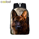 German Shepherd / Pit / Staffordshire Bull Terrier / Rottweiler Backpack For Teenager Children School Bags Boy Dog Bag