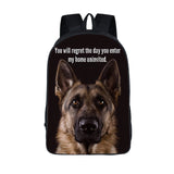 German Shepherd / Pit / Staffordshire Bull Terrier / Rottweiler Backpack For Teenager Children School Bags Boy Dog Bag