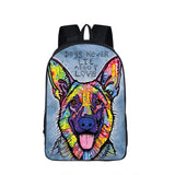 German Shepherd / Pit / Staffordshire Bull Terrier / Rottweiler Backpack For Teenager Children School Bags Boy Dog Bag