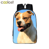 German Shepherd / Pit / Staffordshire Bull Terrier / Rottweiler Backpack For Teenager Children School Bags Boy Dog Bag