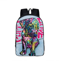 German Shepherd / Pit / Staffordshire Bull Terrier / Rottweiler Backpack For Teenager Children School Bags Boy Dog Bag