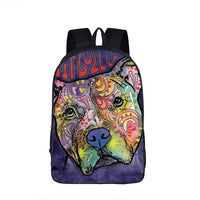 German Shepherd / Pit / Staffordshire Bull Terrier / Rottweiler Backpack For Teenager Children School Bags Boy Dog Bag
