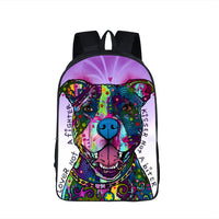 German Shepherd / Pit / Staffordshire Bull Terrier / Rottweiler Backpack For Teenager Children School Bags Boy Dog Bag