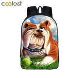 German Shepherd / Pit / Staffordshire Bull Terrier / Rottweiler Backpack For Teenager Children School Bags Boy Dog Bag