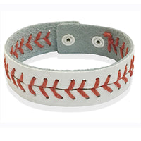 Softball Wristbands, Leather Bracelets, Wristlets, Stitches, Team Colors, 12 Variations, FREE Shipping