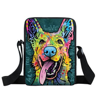 German Shepherd Mini Messenger Bag, Women Handbag, School Bag, Book Bag