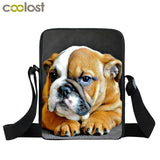 Dog Mini Messenger Bags,  Kids School Bags, Bookbag, Travel Bag, Backpack, Labrador, Rottweiler, Border Collies,   Women  Girls