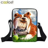 Dog Mini Messenger Bags,  Kids School Bags, Bookbag, Travel Bag, Backpack, Labrador, Rottweiler, Border Collies,   Women  Girls