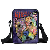 Dog Mini Messenger Bags,  Kids School Bags, Bookbag, Travel Bag, Backpack, Labrador, Rottweiler, Border Collies,   Women  Girls