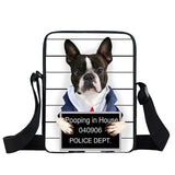 Dog Mini Messenger Bags,  Kids School Bags, Bookbag, Travel Bag, Backpack, Labrador, Rottweiler, Border Collies,   Women  Girls