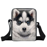 Dog Mini Messenger Bags,  Kids School Bags, Bookbag, Travel Bag, Backpack, Labrador, Rottweiler, Border Collies,   Women  Girls