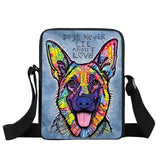 Dog Mini Messenger Bags,  Kids School Bags, Bookbag, Travel Bag, Backpack, Labrador, Rottweiler, Border Collies,   Women  Girls