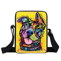 Dog Mini Messenger Bags,  Kids School Bags, Bookbag, Travel Bag, Backpack, Labrador, Rottweiler, Border Collies,   Women  Girls