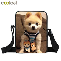 Dog Mini Messenger Bags,  Kids School Bags, Bookbag, Travel Bag, Backpack, Labrador, Rottweiler, Border Collies,   Women  Girls