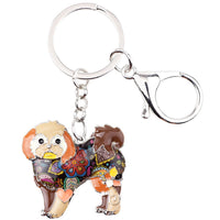 Shih Tzu Enamel Key Chain, Yorkie, Yorkshire Dog, Key Ring, Key Chain Charm,  Key Chain, Pendant Jewelry