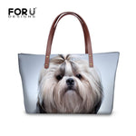 Shih Tzu Handbags, Shoulder Bags, 3D Printing, Large Tote Bag, Bolsas Femininas