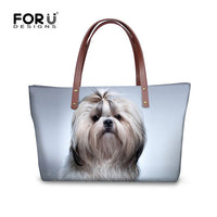 Shih Tzu Handbags, Shoulder Bags, 3D Printing, Large Tote Bag, Bolsas Femininas