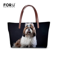 Shih Tzu Handbags, Shoulder Bags, 3D Printing, Large Tote Bag, Bolsas Femininas