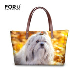 Shih Tzu Handbags, Shoulder Bags, 3D Printing, Large Tote Bag, Bolsas Femininas
