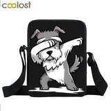 German Shepherd Dab Puppy Mini Messenger Bag, Women Shoulder Bag, Kids Crossbody Bag, Book Bag