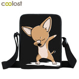 German Shepherd Dab Puppy Mini Messenger Bag, Women Shoulder Bag, Kids Crossbody Bag, Book Bag