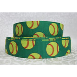 Softball Printed Ribbon, 16mm 22mm 25mm 38mm 50mm 75mm, 50yards/roll, FREE Shipping