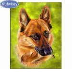 German Shepherd 5d Diy Diamond Painting, Cross Stitch, Diamond Embroidery, Diamond Mosaic