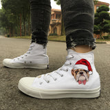 Shih Tzu, Pug, French Bulldog Wen Original Design High Top Woman Canvas Casual Shoes White Black Man Sneakers