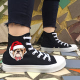 Shih Tzu, Pug, French Bulldog Wen Original Design High Top Woman Canvas Casual Shoes White Black Man Sneakers