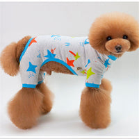 Dog Clothes, Jumpsuit, Cotton Dog Pajamas, Four-Leg Warm Clothes for Dogs, Shih Tzu, Yorkie Clothes