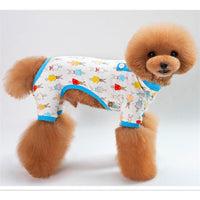 Dog Clothes, Jumpsuit, Cotton Dog Pajamas, Four-Leg Warm Clothes for Dogs, Shih Tzu, Yorkie Clothes