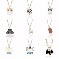 Cute Dog Necklace For Women Animals Puppy Doggy Pendant Kawaii Shiba Inu Husky Poodle Necklaces&Pendants Christmas Xmas Jewelry