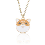 Cute Dog Necklace For Women Animals Puppy Doggy Pendant Kawaii Shiba Inu Husky Poodle Necklaces&Pendants Christmas Xmas Jewelry