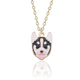 Cute Dog Necklace For Women Animals Puppy Doggy Pendant Kawaii Shiba Inu Husky Poodle Necklaces&Pendants Christmas Xmas Jewelry