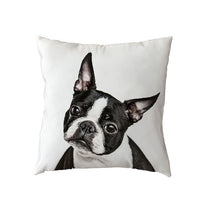 Bad Dogs Cushion Covers French Bulldog Pug Poodle Pillow Cover 45*45cm Polyester Peach Skin Pillowcase Home Sofa Chair Decorate