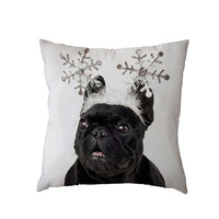 Bad Dogs Cushion Covers French Bulldog Pug Poodle Pillow Cover 45*45cm Polyester Peach Skin Pillowcase Home Sofa Chair Decorate