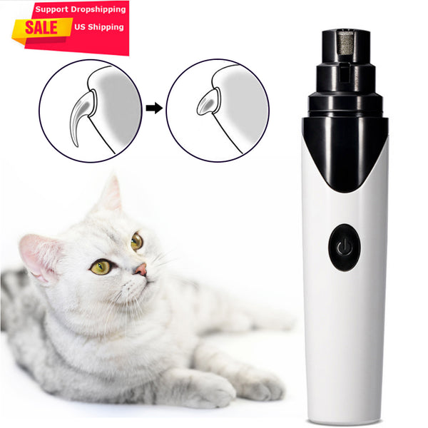 Pet Nail Grinder, Rechargeable, USB Charging, Nail Clippers, Ultra Quiet, Electric Nail Grooming Trimmer Tools