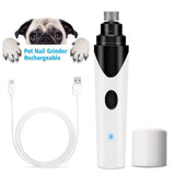 Pet Nail Grinder, Rechargeable, USB Charging, Nail Clippers, Ultra Quiet, Electric Nail Grooming Trimmer Tools