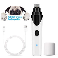 Pet Nail Grinder, Rechargeable, USB Charging, Nail Clippers, Ultra Quiet, Electric Nail Grooming Trimmer Tools