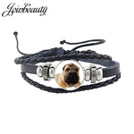 Rottweiler Glass Cabochon Bracelet, Sheltie, Shar Pei Dog, Multilayer Leather Bracelet, Fashion Accessories, Jewelry