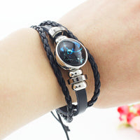 Rottweiler Glass Cabochon Bracelet, Sheltie, Shar Pei Dog, Multilayer Leather Bracelet, Fashion Accessories, Jewelry