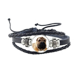 Rottweiler Glass Cabochon Bracelet, Sheltie, Shar Pei Dog, Multilayer Leather Bracelet, Fashion Accessories, Jewelry
