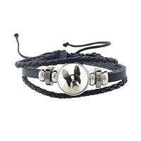 Rottweiler Glass Cabochon Bracelet, Sheltie, Shar Pei Dog, Multilayer Leather Bracelet, Fashion Accessories, Jewelry