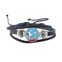 Rottweiler Glass Cabochon Bracelet, Sheltie, Shar Pei Dog, Multilayer Leather Bracelet, Fashion Accessories, Jewelry
